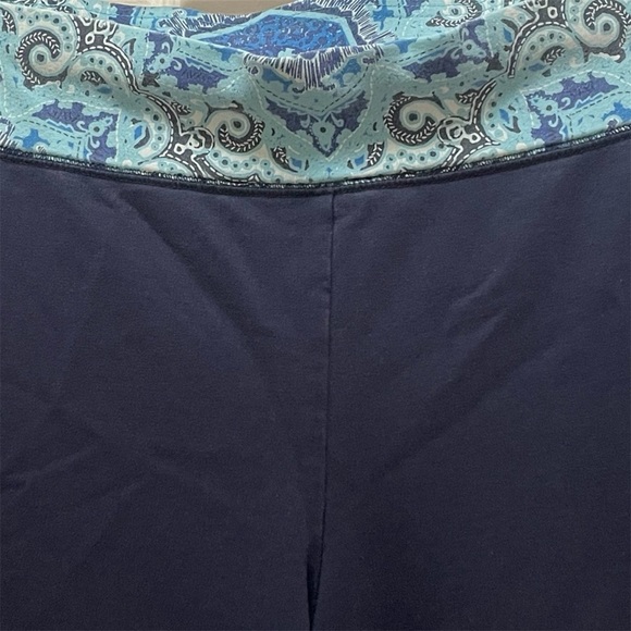 Made for Life French terry Capri pants size XL pull on printed waistband - Picture 3 of 7